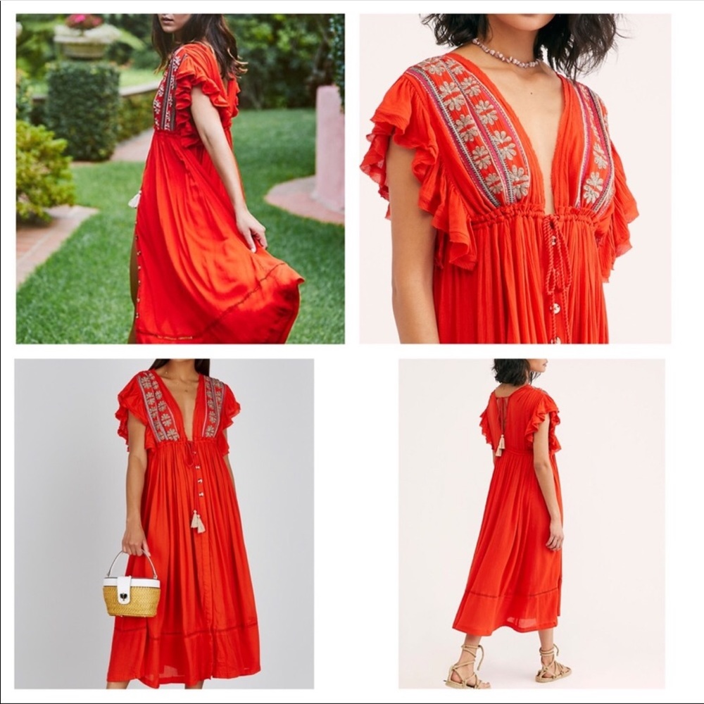 Free People Bali Will Wait For You Maxi Dress. NWT